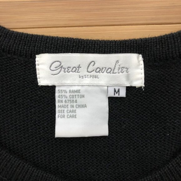 Great Cavalier Flamingo Embroidered Cardigan Black‎ Size M Sequins Applique - Picture 3 of 6